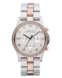 Marc by Marc Jacobs Henry Glitz Two Tone Stainless Steel Chronograph Watch