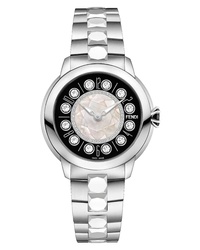 Fendi Ishine Diamond Bezel Rotating Bracelet Watch