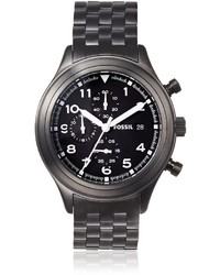 Fossil Jr1439 Compass Black Stainless Steel Bracelet Watch