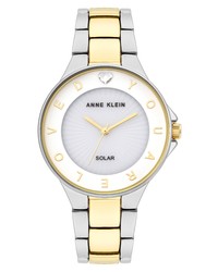 Anne Klein Love Crystal Heart Solar Bracelet Watch