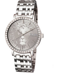 Versus By Versace Manhasset Round 42mm Lion Dial Watch Steel