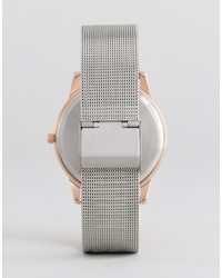 Limit Mesh Strap Watch In Silver To Asos