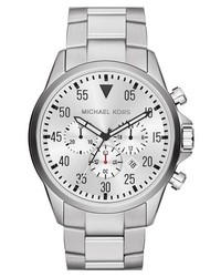 MICHAEL Michael Kors Michl Kors Gage Chronograph Bracelet Watch 45mm Silver