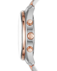 Michael Kors Michl Kors 40mm Briar Two Tone Bracelet Watch Rose Goldensilvertone