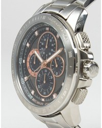 Michael Kors Michl Kors Mk8528 Ryker Chronograph Bracelet Watch In Silver