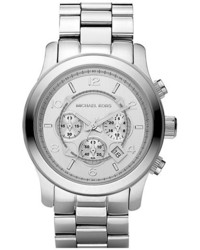 MICHAEL Michael Kors Michl Kors Silvertone Oversize Iconic Chronograph Watch 45mm