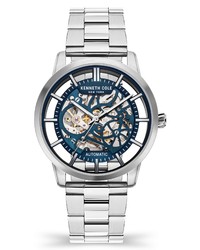 Kenneth Cole New York Skeletal Dial Automatic Bracelet Watch