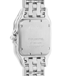 Cartier Panthre De 22mm Small Stainless And Diamond Watch