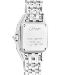 Cartier Panthre De 27mm Medium Stainless And Diamond Watch
