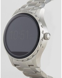 Fossil Q Ftw2109 Marshal Bracelet Smart Watch In Silver