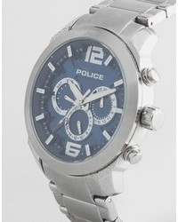 Police Quartz Watch With Blue Dial Chronograph Display