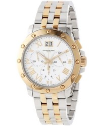 Raymond Weil 4899 Stp 00308 Tango Gold And Steel White Chronograph Watch