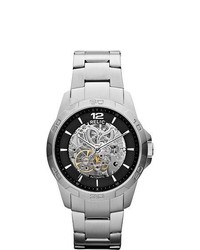 RELIC Silver Tone Automatic Skeleton Watch