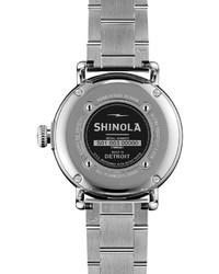 Shinola Runwell Stainless Steel Coin Edge Watch With Bracelet Strap 38mm