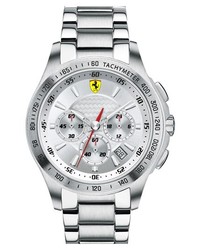 Scuderia Ferrari Chronograph Bracelet Watch 44mm Silver