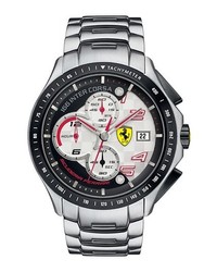 Scuderia Ferrari Race Day Chronograph Bracelet Watch 44mm Silver Black