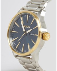 Nixon Sentry Ss Watch In Stainless Steel