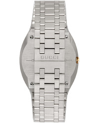 Gucci Silver 34mm 25h Watch