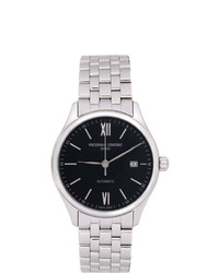 Frederique Constant Silver And Black Classics Index Automatic Watch