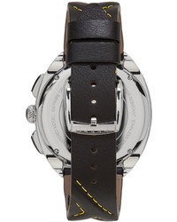 Fendi Silver And Black Moto Watch
