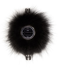Fendi Silver And Black My Way Fur Glamy Watch