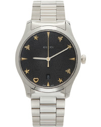 Gucci Silver Black G Timeless Watch