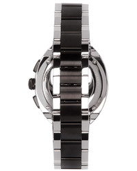 Fendi Silver Black Moto Watch