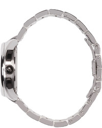 Fendi Silver Black Moto Watch
