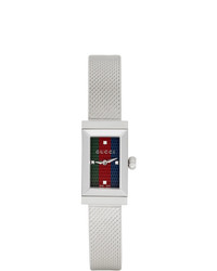 Gucci Silver G Frame Slim Watch