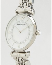 Emporio Armani Silver Gianni T Bar Watch Ar1908