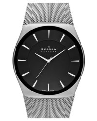 Skagen Classic Round Watch 45mm Silver Black