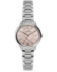 Burberry Stainless Steel Check Etched Bracelet Watch