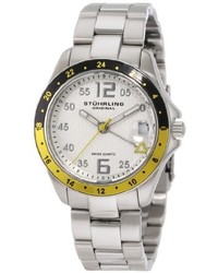 Stuhrling Original 29012212 Aquadiver Regatta Galleon Swiss Quartz Date Stainless Steel Bracelet Watch