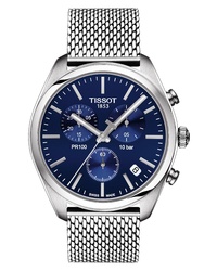 Tissot T Classic Pr100 Chronograph Mesh Bracelet Watch
