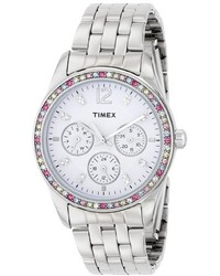 Timex T2p386 Crystal Multi Function Stainless Steel Bracelet Watch