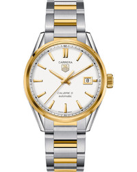 Tag Heuer Swiss Automatic Carrera Calibre 5 Two Tone Stainless Steel Bracelet Watch 39mm War215bbd0783