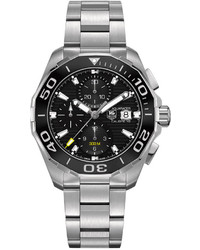 Tag Heuer Swiss Automatic Chronograph Aquaracer Calibre 16 Stainless Steel Bracelet Watch 43mm Cay211aba0927
