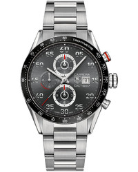 Tag Heuer Swiss Automatic Chronograph Carrera Calibre 1887 Stainless Steel Bracelet Watch 43mm Car2a11ba0799