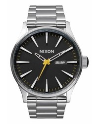Nixon The Sentry Black Dial Bracelet Watch 42mm