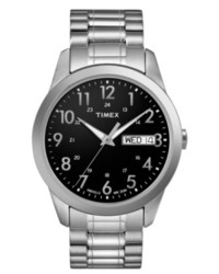 Timex Watch Silver Tone Brass Expansion Bracelet 36mm T2m932um