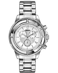 Versus By Versace Sgn010013 Tokyo Stainless Steel Luminous Hands Chronograph Date Watch