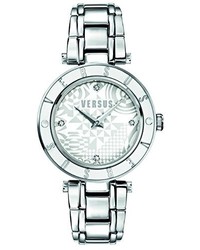 Versus By Versace Versus Versace Logo Stainless Steelwhite Watch