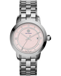 Tory Burch Watches 37mm Tory Stainless Steel Bracelet Watch Light Pinksilver