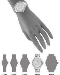Michele Watches Serein 16 Diamond Stainless Steel Chronograph Bracelet Watch