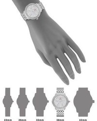 Michele Watches Serein 16 Swan Diamond Stainless Steel Chronograph Bracelet Watch