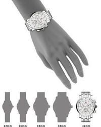 Michele Watches Sport Sail 18 Diamond Stainless Steel Chronograph Bracelet Watch