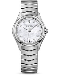 Ebel Wave Stainless Steel Watch With Diamonds 30mm