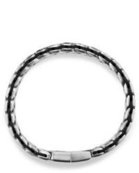 David Yurman Chevron Woven Bracelet With Black Diamonds