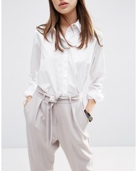 Asos Collection Woven Peg Pants With Obi Tie