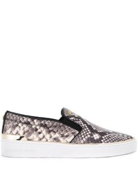 Snake Leather Slip-on Sneakers